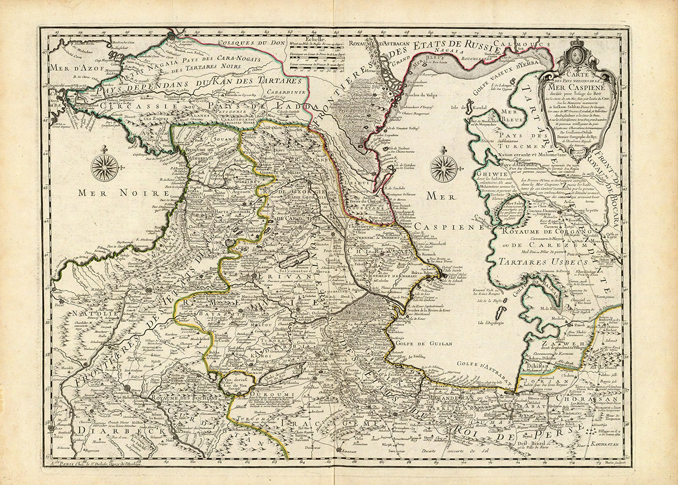 A.	1723 წლის კასპიის ზღვის მეზობელი ქვეყნების რუკა